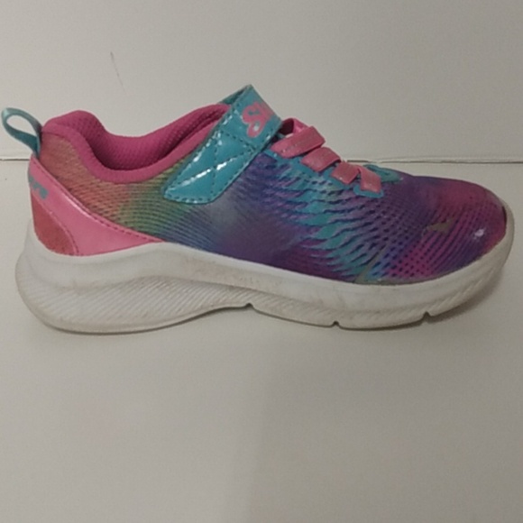 Skechers sneakers youth size 11 pink/purple and blue - Picture 7 of 11
